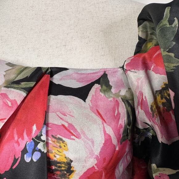 Dolce & Gabbana Runway Dark Floral Ruffle Mini Dress NWT IT 38 US 2 Romantic - Picture 4 of 16